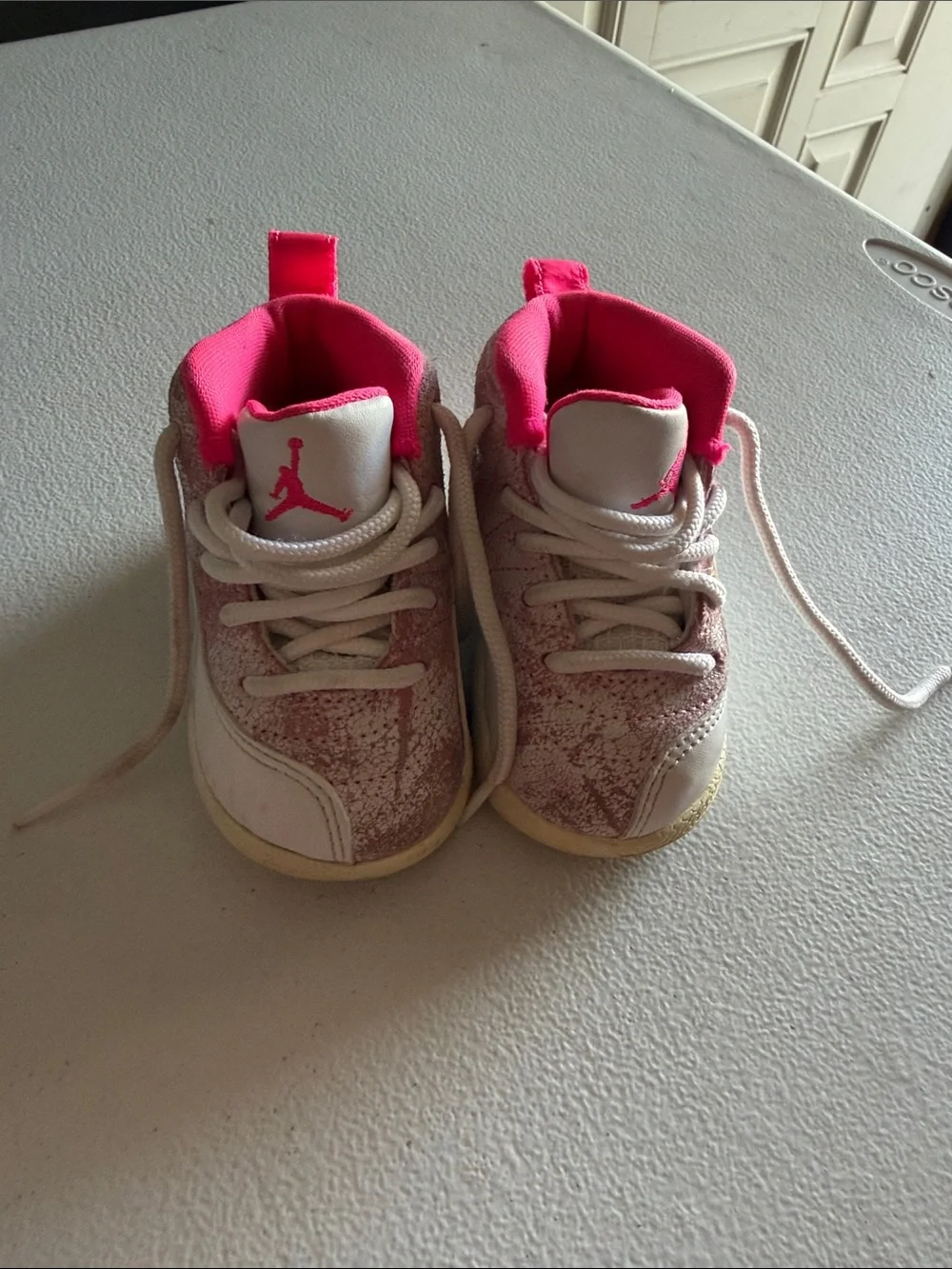 Jordan Baby Walker Sneakers in Pink and White
